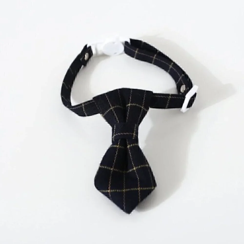 🍒 Gentleman's Plaid Bow or Tie Collar